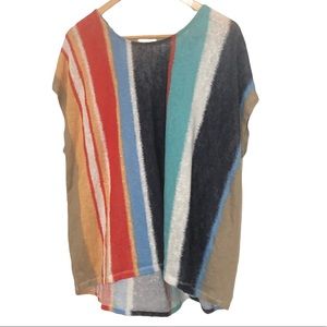 Anthony Richard’s stripped cross cross knit shirt